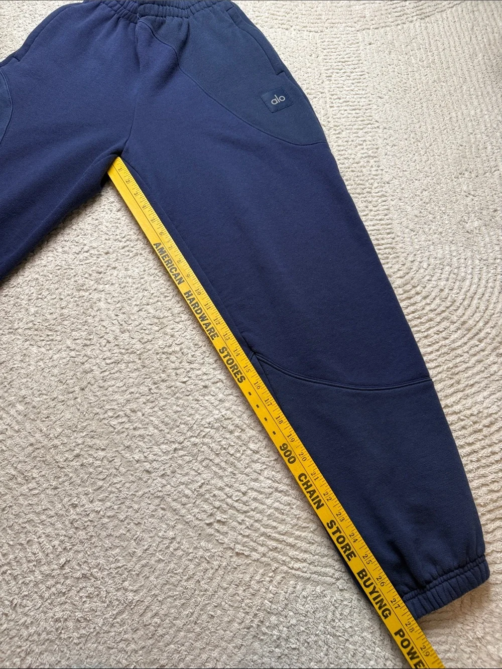 ALO YOGA Make Waves Sweatpants Navy Tonal Size XS